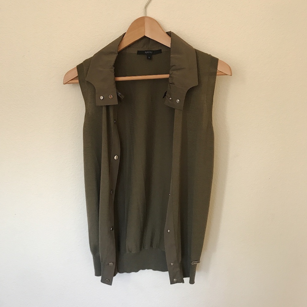 Gucci Army Green Collared Vest